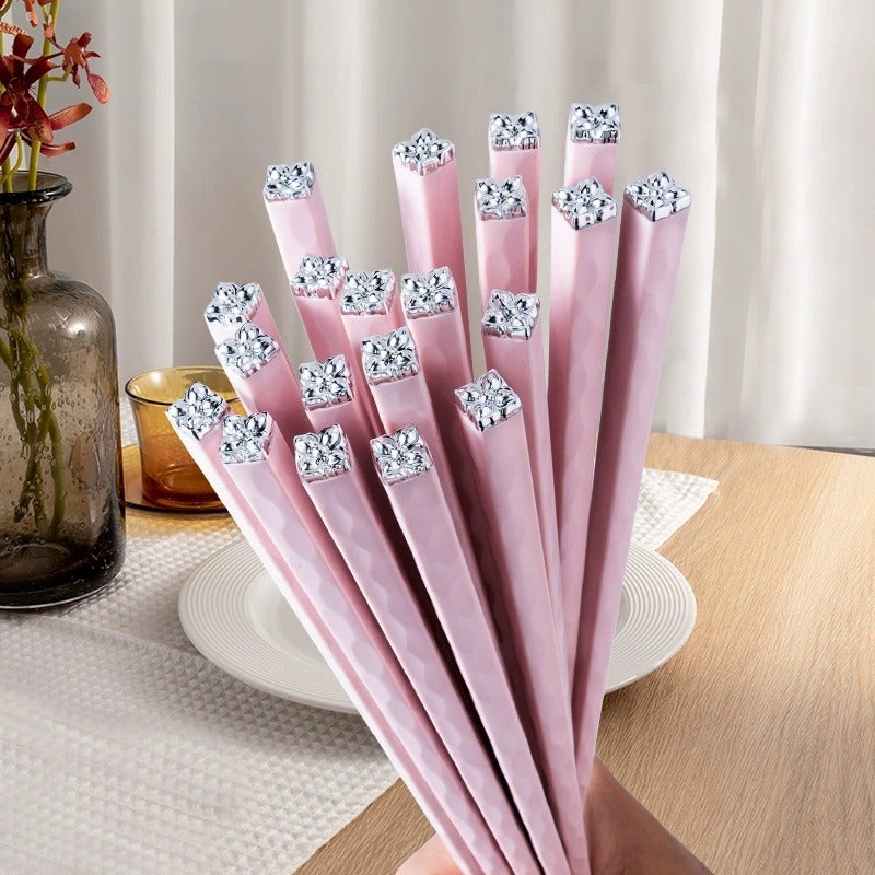 Macaron Chopsticks Household High Temperature Resistant One Person One Chopstick Meal-Sharing Chopsticks Alloy Chopsticks Five-Color Chopsticks Ins Style - Image 3