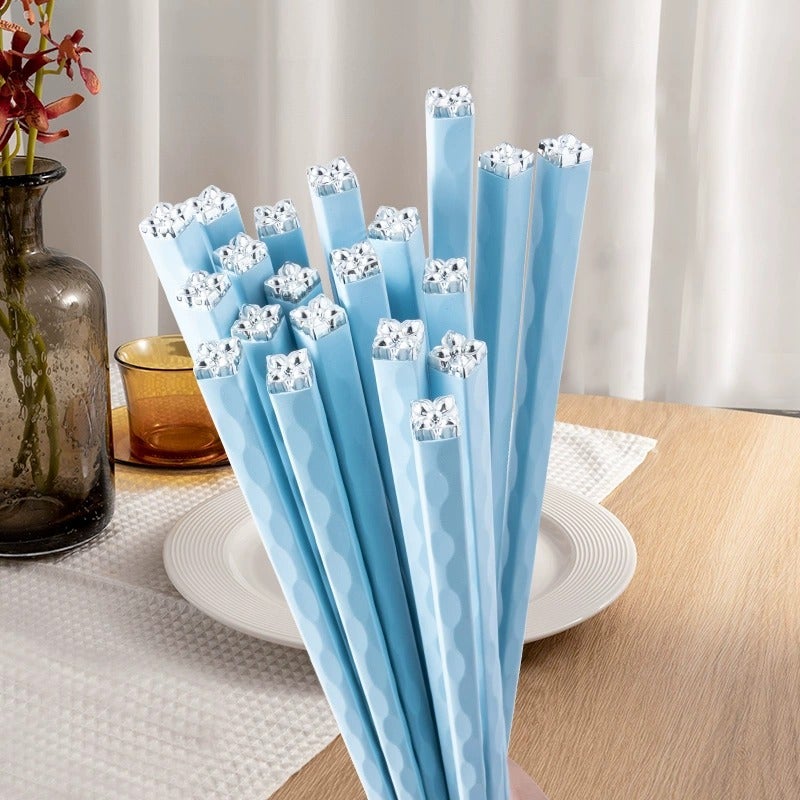 Macaron Chopsticks Household High Temperature Resistant One Person One Chopstick Meal-Sharing Chopsticks Alloy Chopsticks Five-Color Chopsticks Ins Style - Image 5
