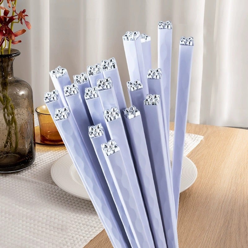 Macaron Chopsticks Household High Temperature Resistant One Person One Chopstick Meal-Sharing Chopsticks Alloy Chopsticks Five-Color Chopsticks Ins Style - Image 4