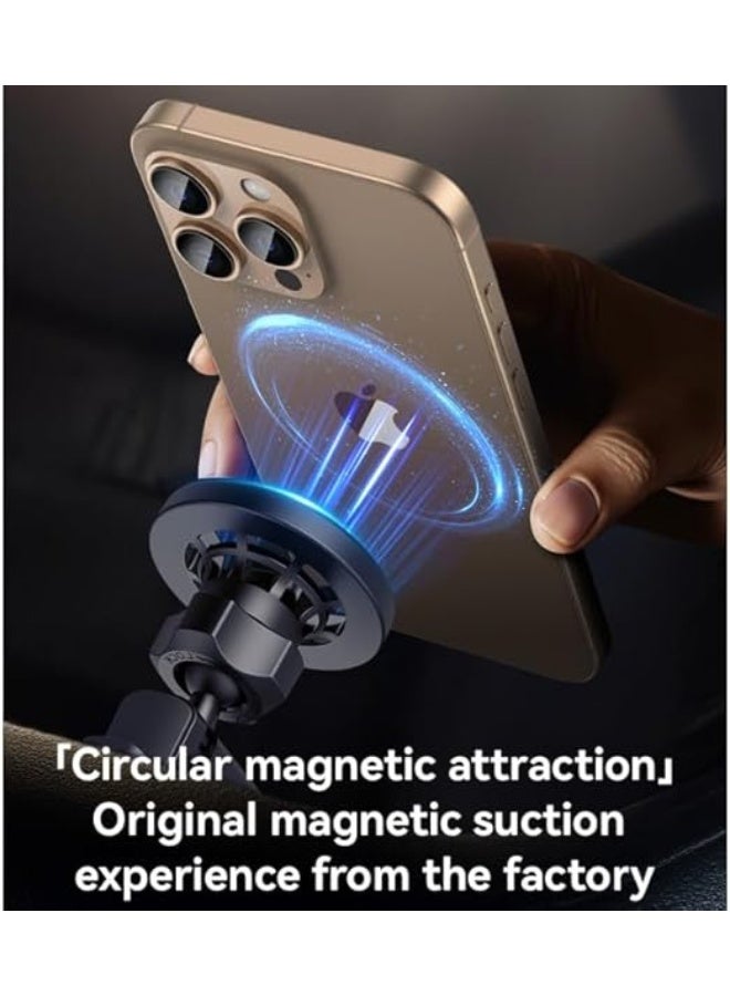 C221 Magnetic Mobile Phone Holder with 360° Rotation Design – Strong and Durable Mounting with High Flexibility for Car Air Vent - Image 2