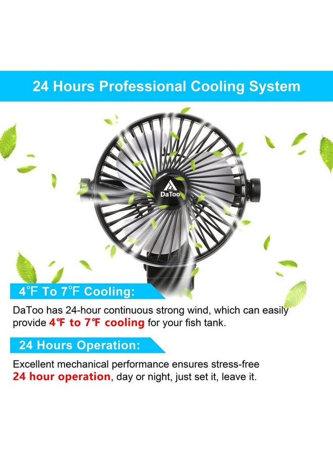 DATOO - DaToo Aquarium Chillers Fish Tank Cooling Fan Quiet Aquarium Fan Wind Angle Adjustable Chiller with Clip and Suction Cup - Image 1