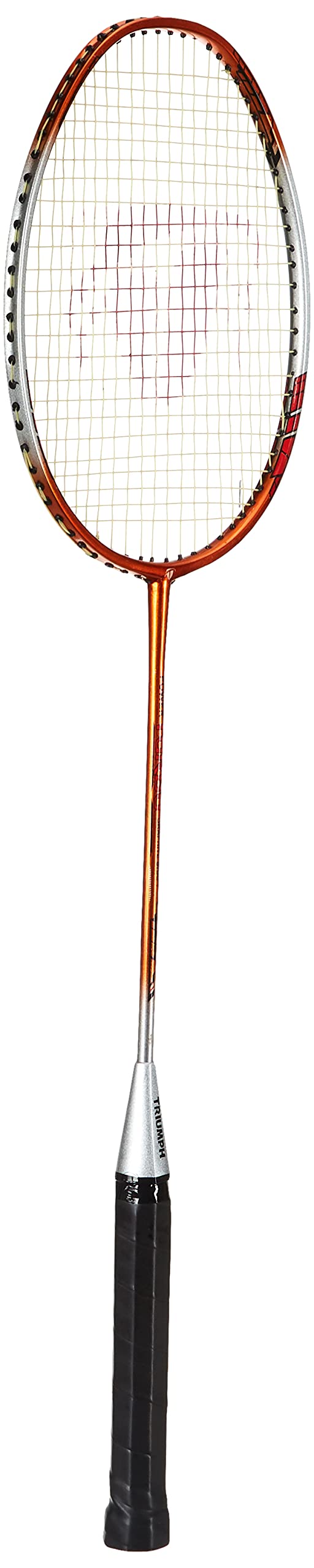 Triumph Turbo Graphite Composite Light Weight Strung Badminton Racket with Cosmic-6R Double Compartment Badminton Bag Grey/Red - Image 3