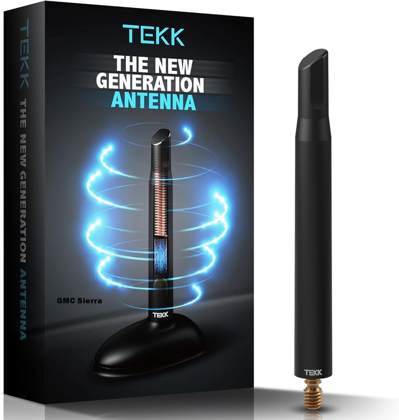 TEKK Short Antenna for 2007-2026 GMC Sierra 1500 - Optimized FM/AM Reception, 4.8 Inches - Image 1