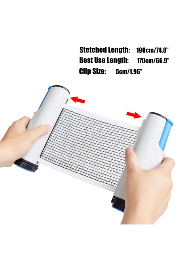 SHENGHUI Portable Ping Pong Net, Retractable Table Tennis Net, Adjustable for Any Table Anywhere, Indoor and Outdoor Ping Pong Sport - Image 3
