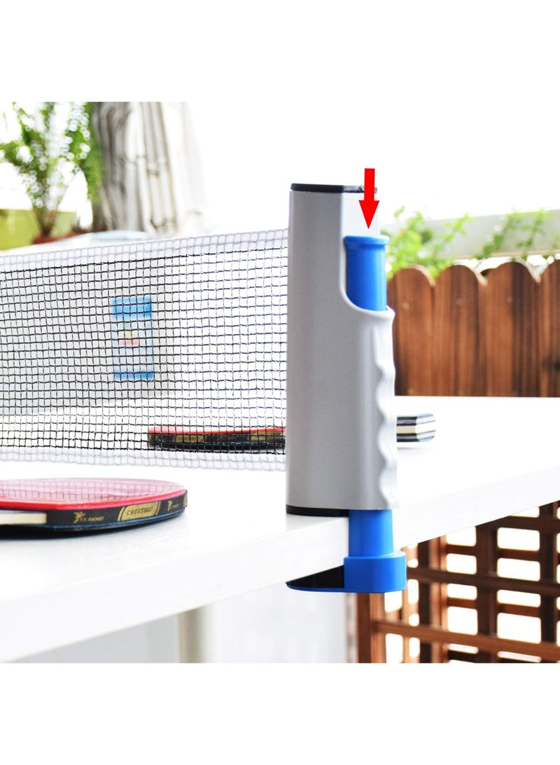SHENGHUI Portable Ping Pong Net, Retractable Table Tennis Net, Adjustable for Any Table Anywhere, Indoor and Outdoor Ping Pong Sport - Image 5