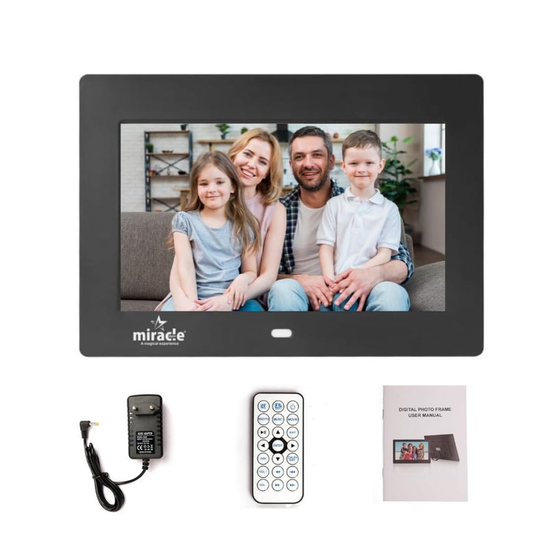 miracle digital 7''(17.78) IPS Digital Photo Frame High-Def Screen Built in 8GB Memory 2GB RAM 180°Wide Angle Viewing Video Audio Support SD USB Disk Card Remote Photos SlideShow - Image 4