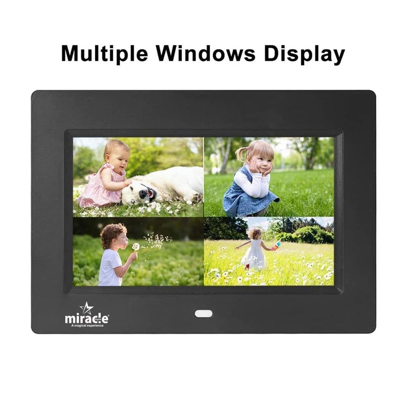 miracle digital 7''(17.78) IPS Digital Photo Frame High-Def Screen Built in 8GB Memory 2GB RAM 180°Wide Angle Viewing Video Audio Support SD USB Disk Card Remote Photos SlideShow - Image 2