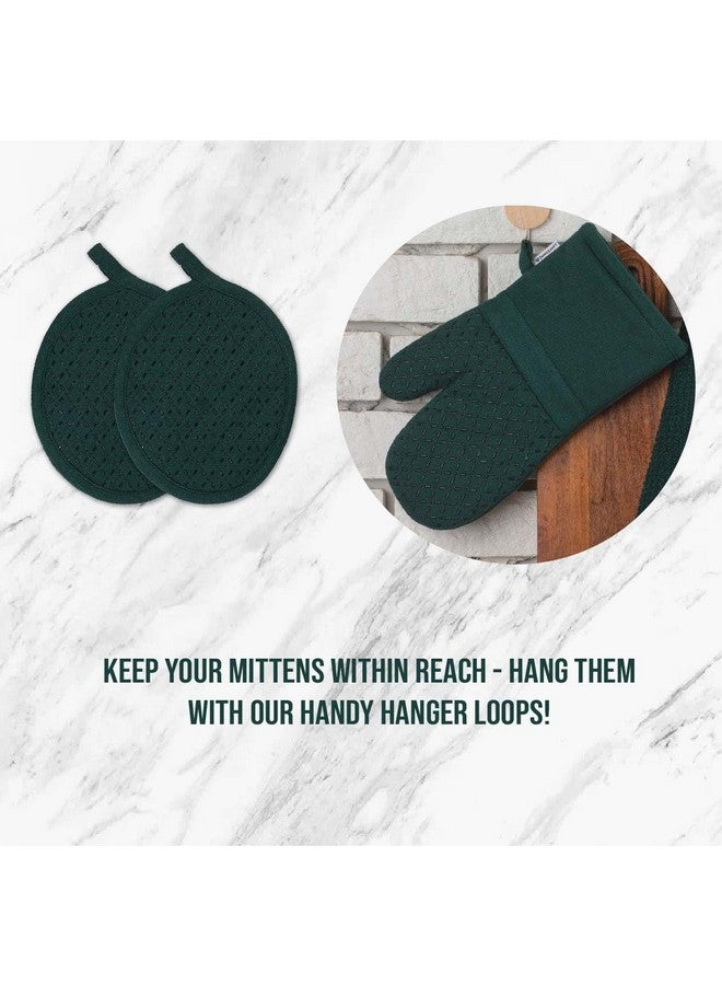 LANE LINEN LANE LINEN Dish Towels and Dishcloths Sets - 16 Pc Kitchen Mitts and Pot Holders, 100% Cotton Kitchen Dish Rags for Washing Dishes - Green  - Image 5
