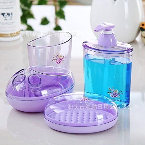KOIME KOIME Shampoo Dispenser Bottle with Soap Holder Box Lotion Bottle Toothbrush Holder Soap Box Toothbrush Holder Stand with Soap Holder Box and Liquid Dispenser Bottle 1pcs(Multicolor)-2024 - Image 4
