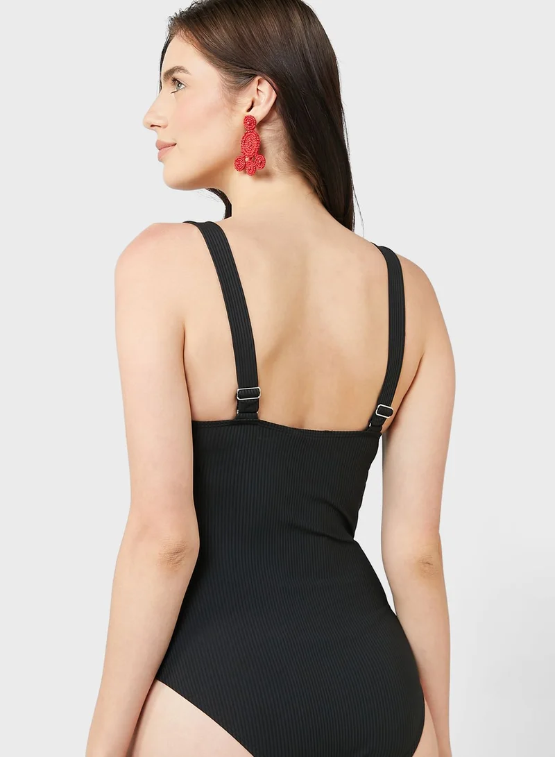 EMPORIO ARMANI Strappy Knitted Swimsuit