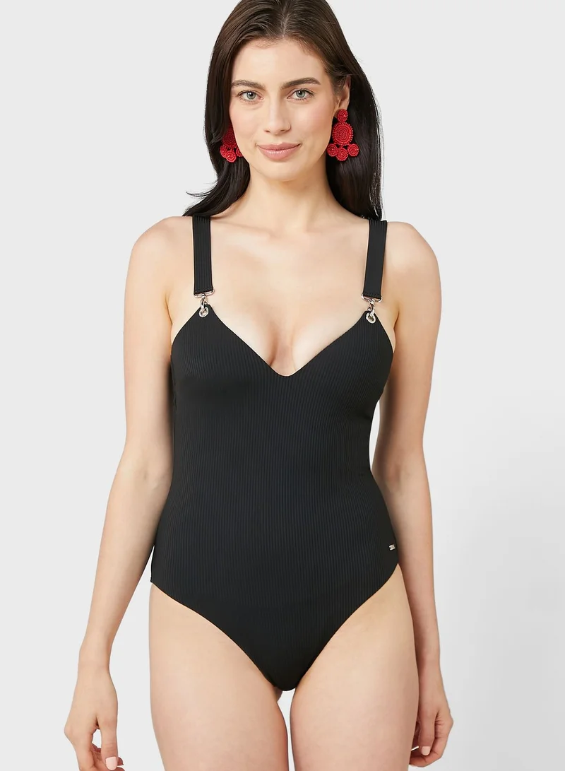 EMPORIO ARMANI Strappy Knitted Swimsuit