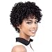 Swiking Short Afro Curly Wig for Black Women Hair Kinky Wigs With Bangs Synthetic Heat Resistant Natural Looking Wigs(Black) - Image 2