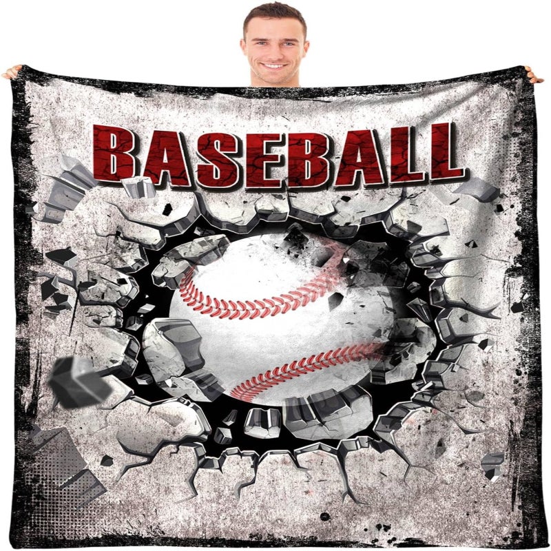 Sports Themed Suede Casual Blanket, Flannel Sports Blanket, Men's Fleece Blanket for Sofas, Beds, Home Decor (50 "x60", 130x150cm) - Image 2