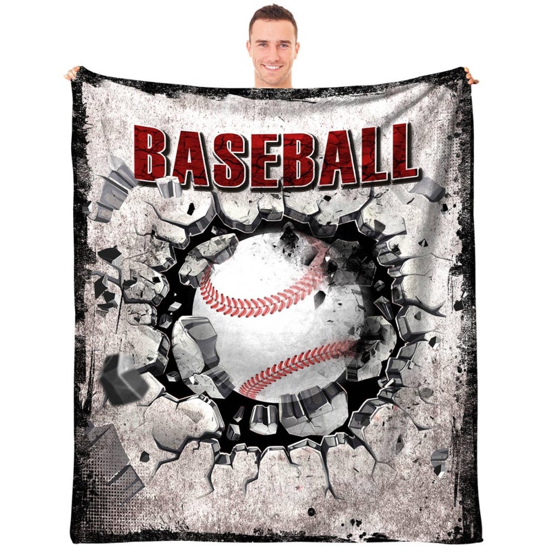 Sports Themed Suede Casual Blanket, Flannel Sports Blanket, Men's Fleece Blanket for Sofas, Beds, Home Decor (50 "x60", 130x150cm) - Image 1