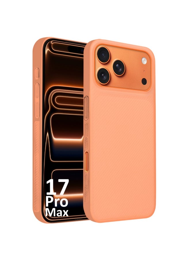 CATANES Case Cover for iPhone 17 Pro Max, Air Skin Line Design Back Cover, Sturdy Durable Ultra-Thin Case, Drop Protection Cover Clear - Cosmic Orange - Image 1