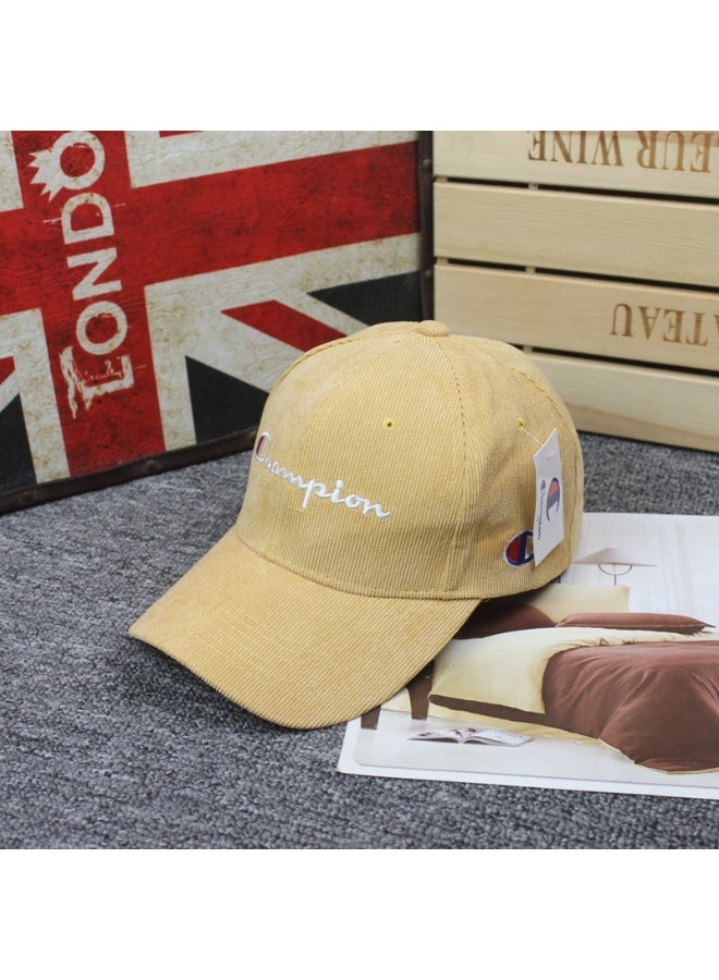Champion Yellow Corduroy Baseball Cap