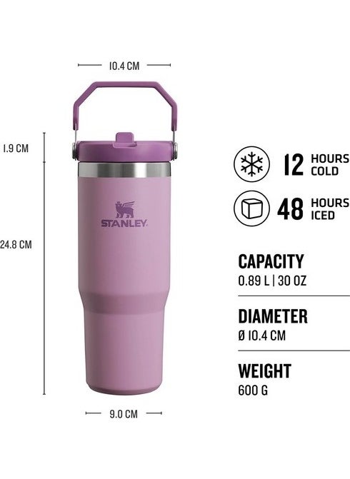 Stanley - The IceFlow Flip Straw Thermos Cup with Straw 0.89 LT Lilac - Image 1
