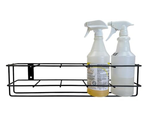 TCD Parts Up to Five 32 oz Spray Bottle Rack – Wall Mount Organizer | Heavy Duty Metal Holder for Cleaning, Chemical, or Detailing Bottles | Safe & Space-Saving Storage for Garage, Shop, or Janitorial Use - Image 4
