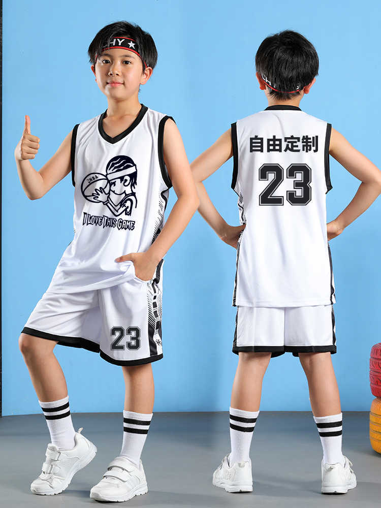 Children'S Basketball Uniform Printing Suit Boy'S Jersey Primary School Student Competition Training Uniform Youth Sports Vest Team Uniform - Image 3