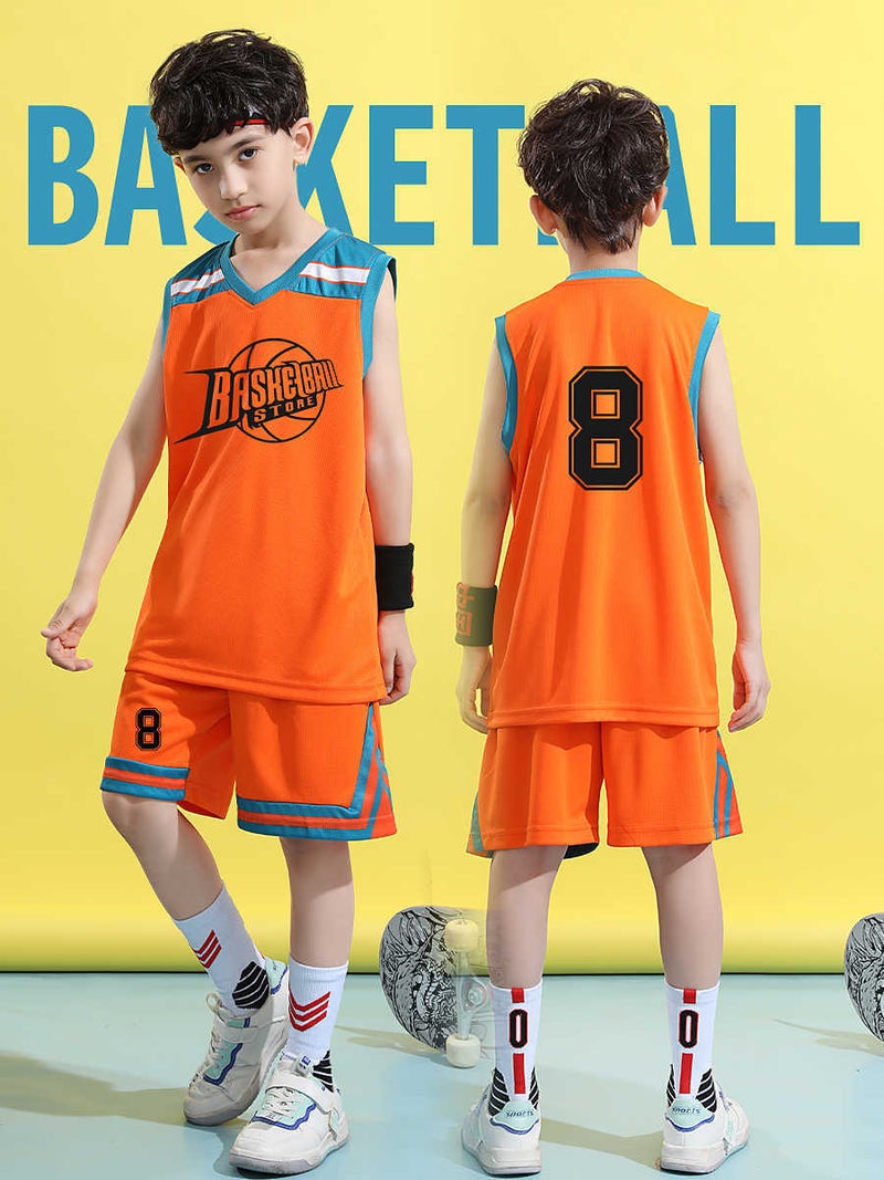 Children'S Basketball Uniform Printing Suit Boy'S Jersey Primary School Student Competition Training Uniform Youth Sports Vest Team Uniform - Image 5
