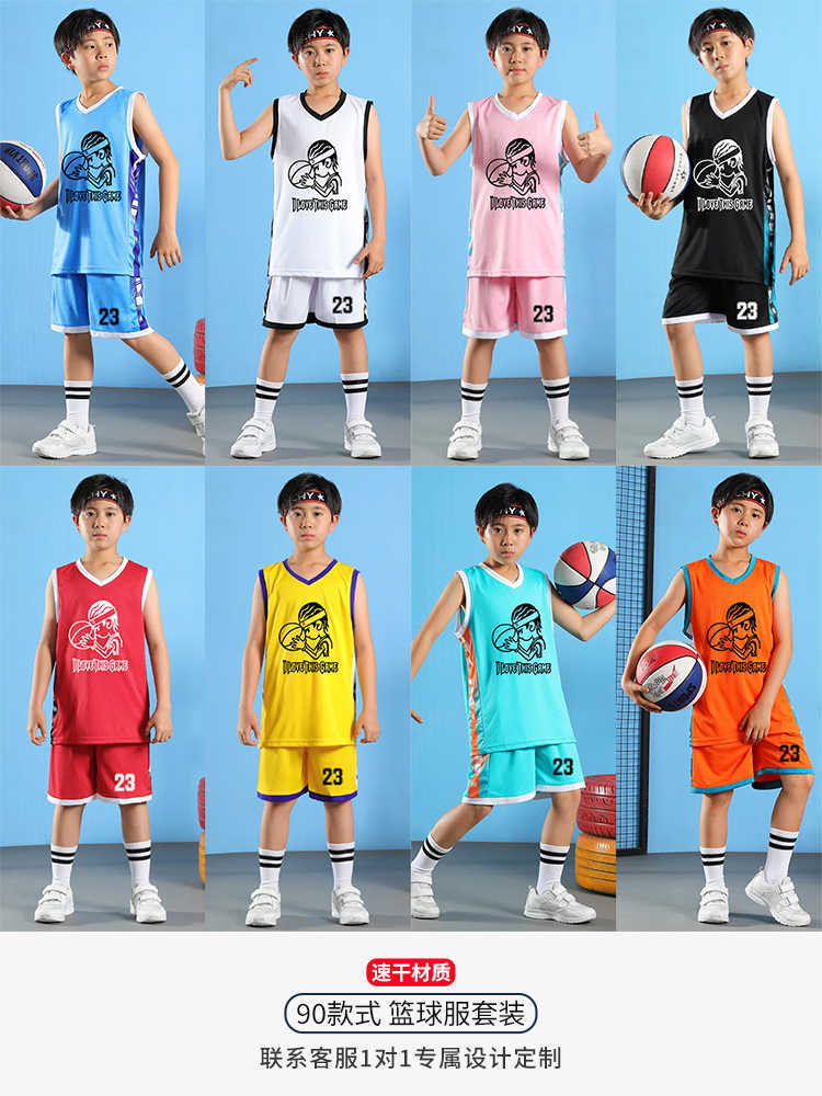Children'S Basketball Uniform Printing Suit Boy'S Jersey Primary School Student Competition Training Uniform Youth Sports Vest Team Uniform - Image 2