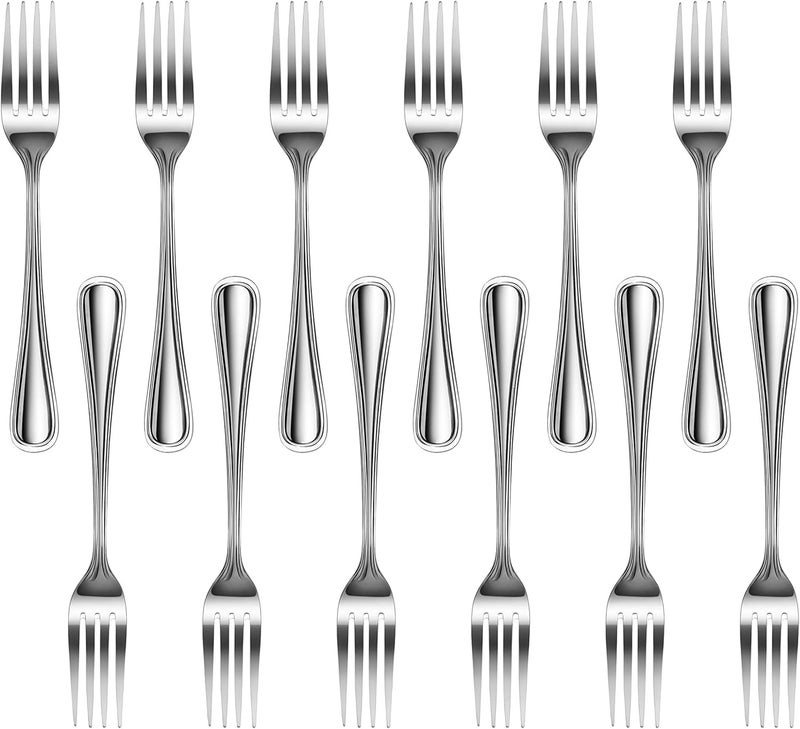 New Star Foodservice 58109 Slimline Pattern, 18/0 Stainless Steel, Serving Fork, 8.25-Inch, Set of 12 - Image 1