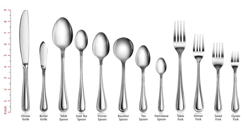 New Star Foodservice 58109 Slimline Pattern, 18/0 Stainless Steel, Serving Fork, 8.25-Inch, Set of 12 - Image 4