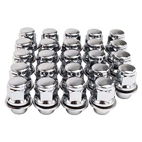 M12x15 Lug Nuts with Mag Flat Seat 24 pcs 1316 21mm Hex 146x118 Chrome Wheel Lug Nut Compatible with Tacoma 4Runner FJ Cruiser Corolla