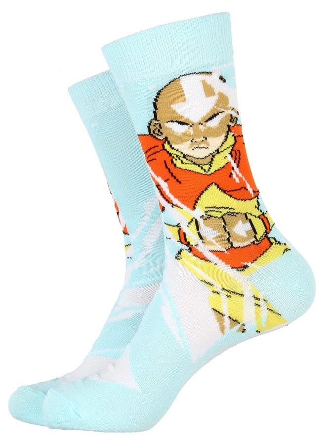 Hyp Avatar The Last Airbender Aang and Appa Character Adult Crew Socks 2 Pair - Image 3