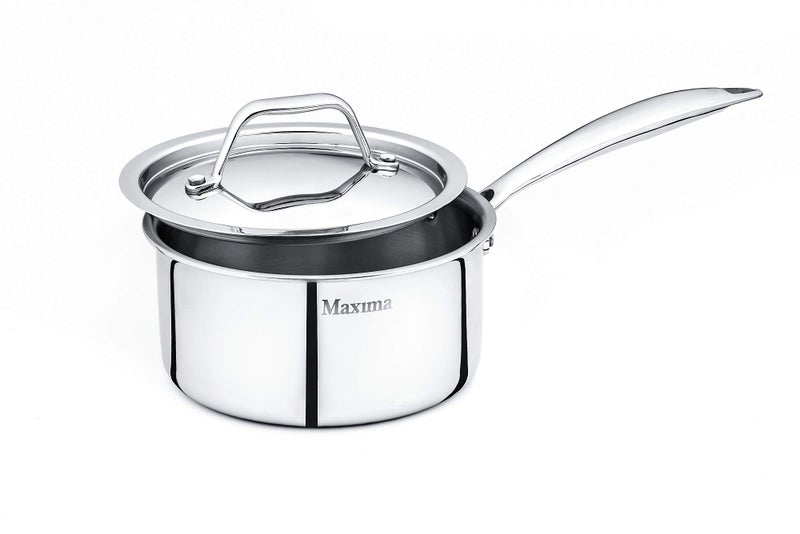 Regalo stanless Steel tryply Sauce pan with lid (14cm-1ltr) - Image 1