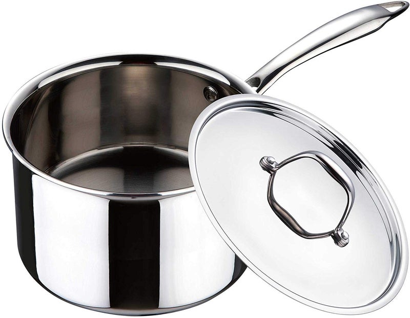 Regalo stanless Steel tryply Sauce pan with lid (14cm-1ltr) - Image 2