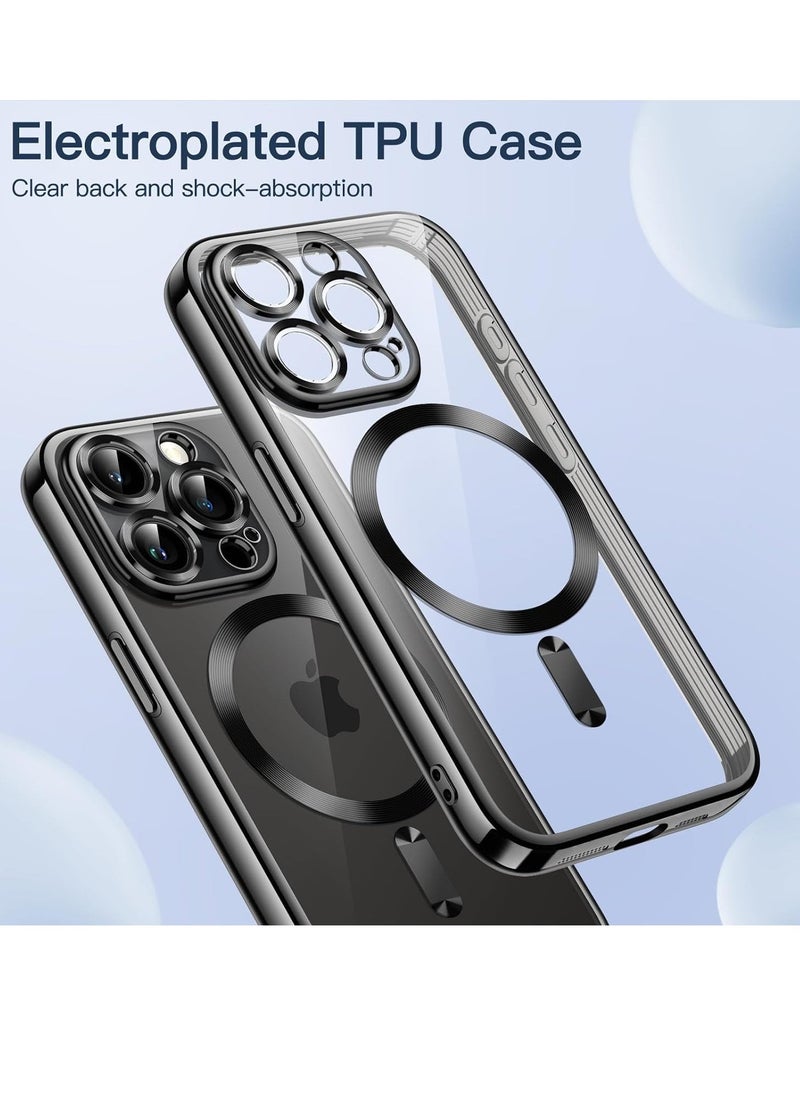 Raxoom Case for iPhone 15 Pro Max 6.7-Inch, Camera Lens Full Protection, Compatible with MagSafe Wireless Charging, Shockproof Soft TPU Phone Cover (Black) - Image 2