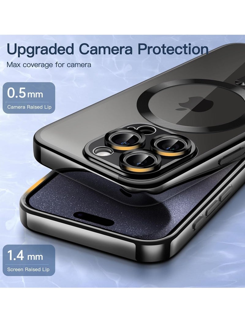 Raxoom Case for iPhone 15 Pro Max 6.7-Inch, Camera Lens Full Protection, Compatible with MagSafe Wireless Charging, Shockproof Soft TPU Phone Cover (Black) - Image 4