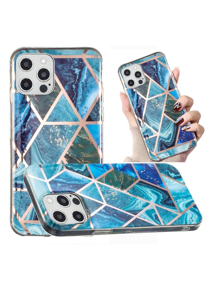 S-TOP Case For iPhone 12 Pro Max Electroplated Marble Pattern TPU Phone Case - Image 1