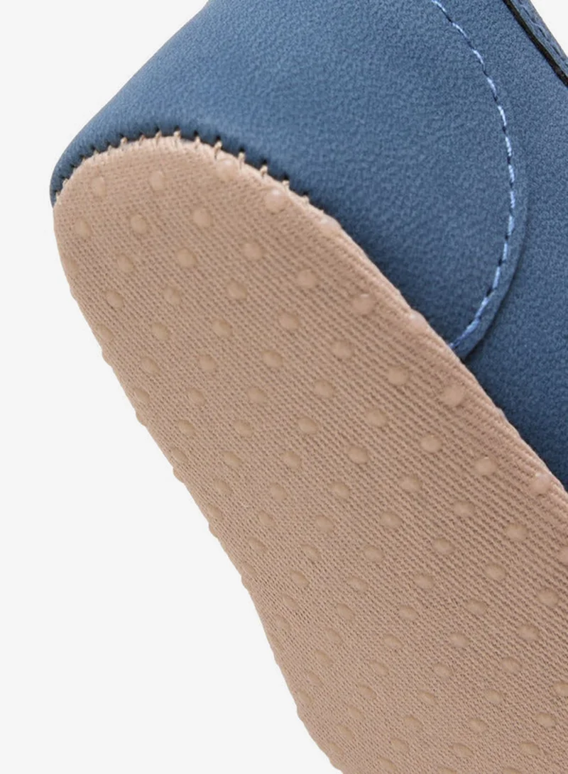 Barefeet Solid Booties with Hook and Loop Closure