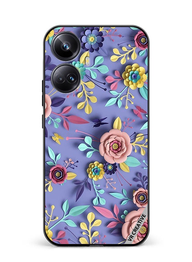 VR CREATIVE Protective Case Cover For Realme 10 Pro Plus Flower Design Multicolour - Image 1