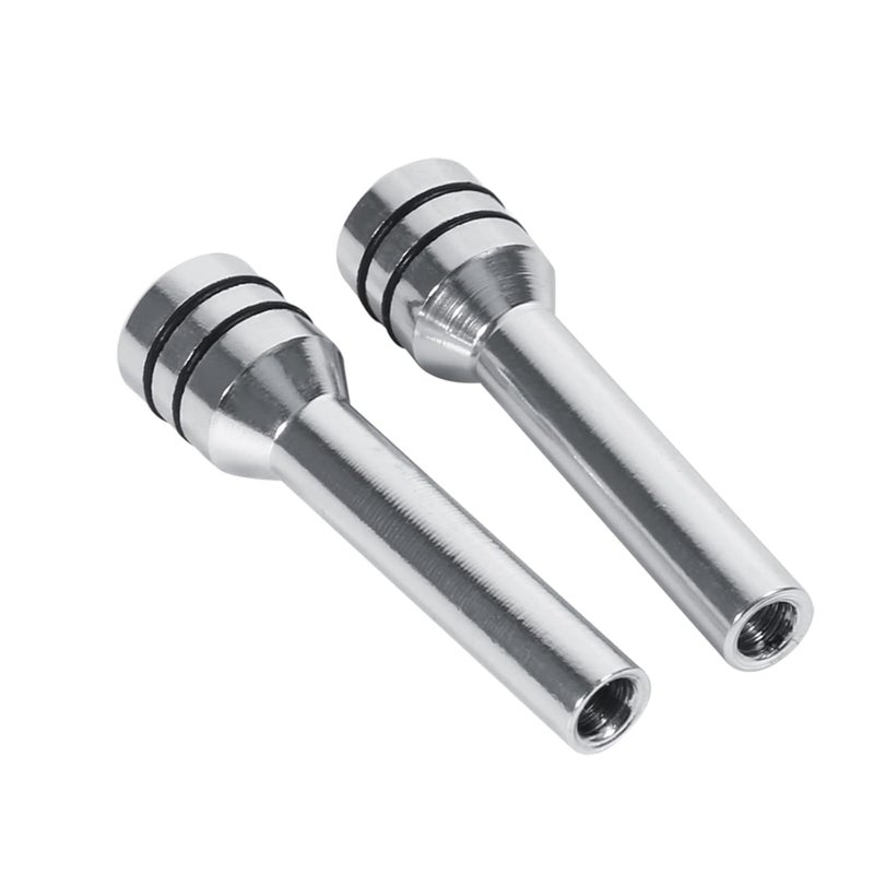 Dweekiy Door Lock Switches, 2Pcs Universal Car Truck Aluminum Interior Door Lock Knob Pins Cover(Silver) - Image 1