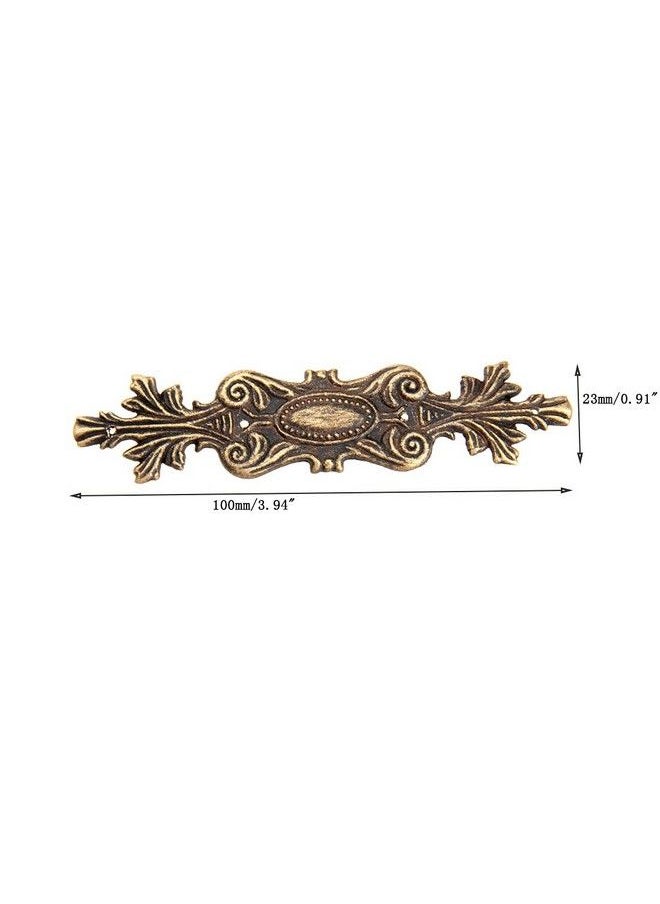 Dophee - 4 Pack Retro Decorative Corners Bracket Antique Bronze Applique Furniture Chest Case Wooden Box Feet Leg Corner Protector Guard Furniture Fittings With Mounting Nails 100X23Mm/3.94"X0.91" - Image 1