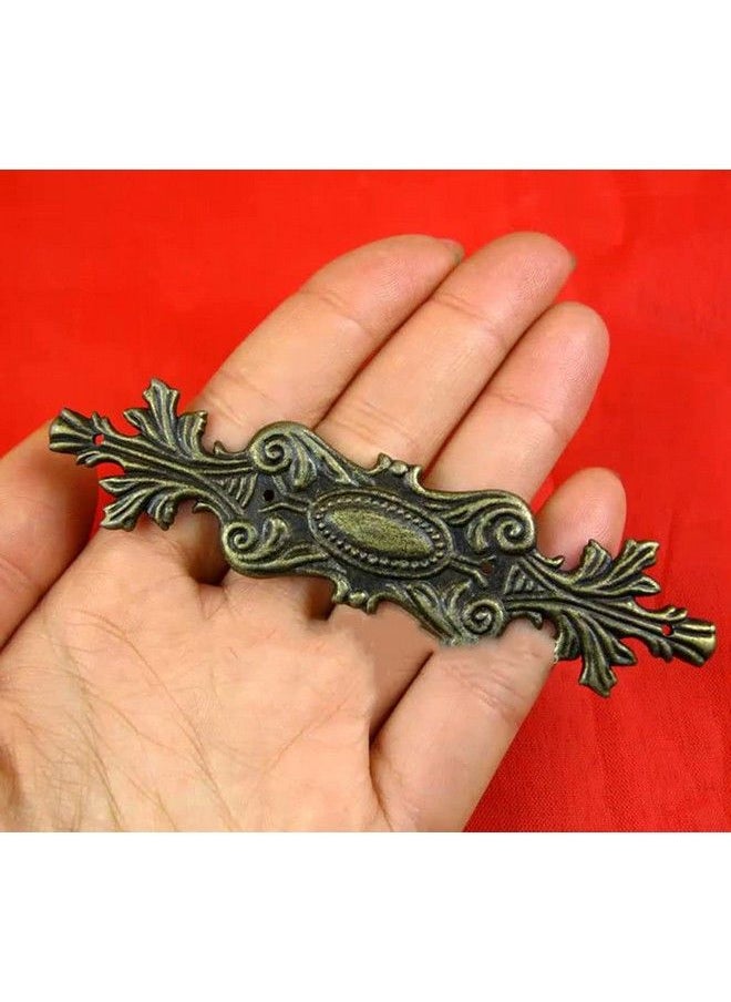 Dophee - 4 Pack Retro Decorative Corners Bracket Antique Bronze Applique Furniture Chest Case Wooden Box Feet Leg Corner Protector Guard Furniture Fittings With Mounting Nails 100X23Mm/3.94"X0.91" - Image 1