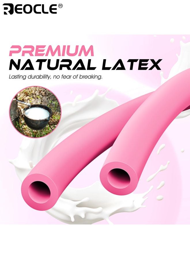 REOCLE 8-Strand Resistance Bands with Foam Handles Stackable Durable Construction Elastic Yoga Resistance Band Chest Expansion Belt for Arm Leg Stretching Suitable For Beginner - Image 2