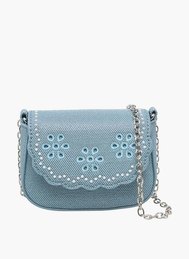 Embroidered Crossbody Bag with Chain Strap Ramadan Collection