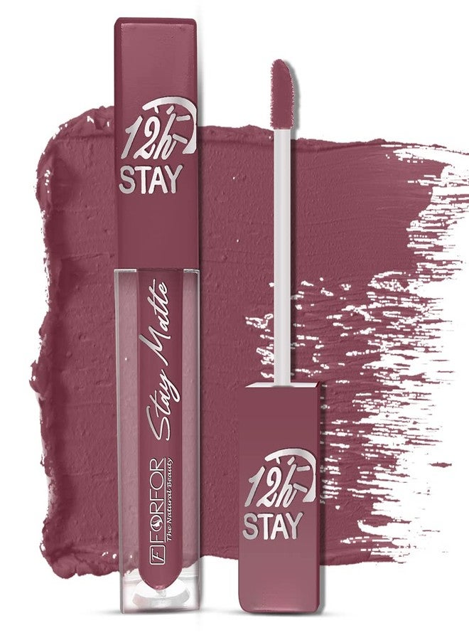 FORFOR® Stay Matte Long Lasting Mini Liquid Lipstick Waterproof Combo of 4 (Coco Brown, Mauve, Peach Nude, Bridal Maroon) - Image 4