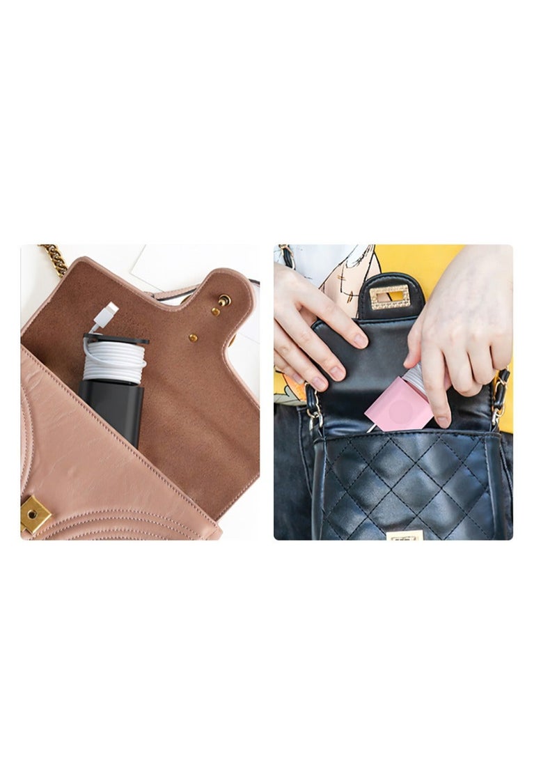 Captaintech 4Pcs 2 in 1 Silicone Charger Protector, 18w/20w Data Cable Winder, Mobile Phone Charger Data Cable Anti-Break Protection Storage Tool, Suitable for 11/12 Charger (Pink, Gray, Black, Transparent) - Image 3