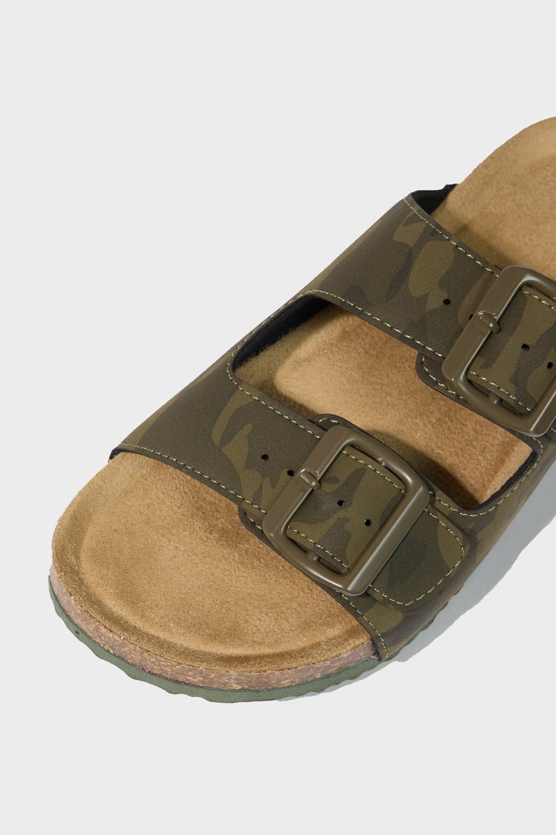 DeFacto Green Boy Boy Flat Sole Faux Leather Slippers Casual - Image 5