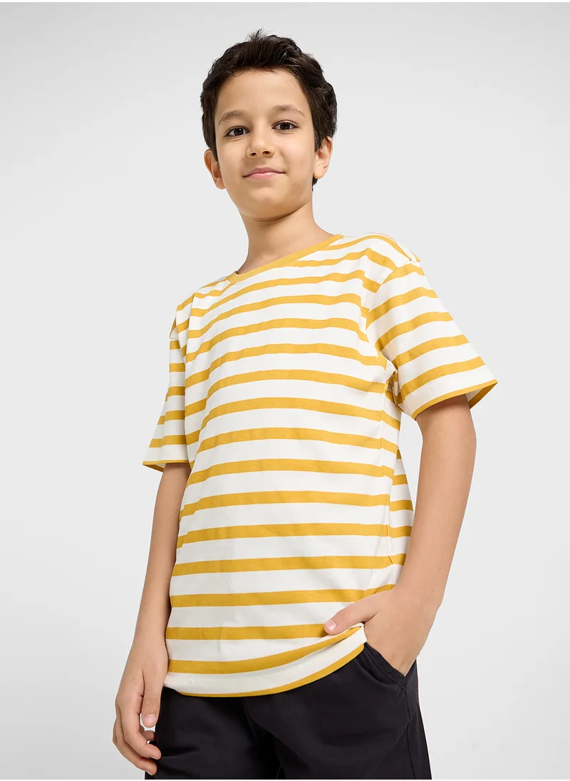 ريبلز مع نمشي BOYS DROP SHOULDER T-SHIRT