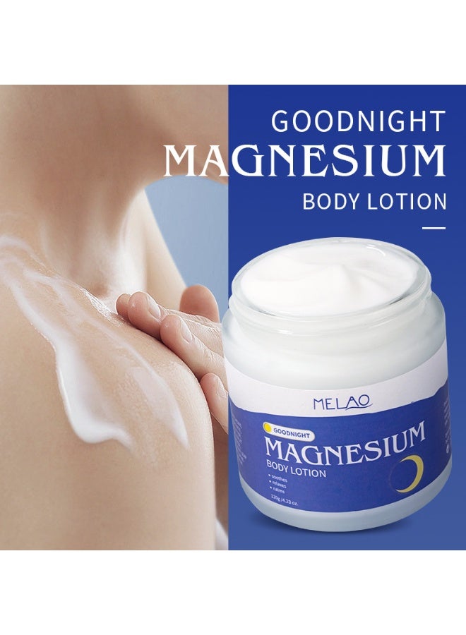 ميلاو كريم المغنيسيوم للنوم والقدمين 120 جم - زبدة الجسم المغنيسيوم المرطبة - يغذي البشرة ويعزز الاسترخاء ويهدئ العضلات المتعبة - Image 2