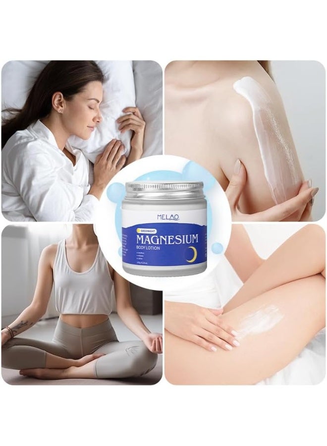 ميلاو كريم المغنيسيوم للنوم والقدمين 120 جم - زبدة الجسم المغنيسيوم المرطبة - يغذي البشرة ويعزز الاسترخاء ويهدئ العضلات المتعبة - Image 4