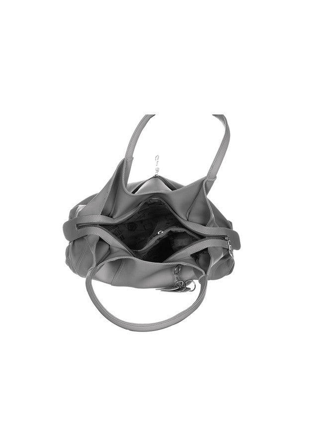 creeper Women's Handbag/Shoulder bag With 3 Zipper Pocket (Grey) - Image 3