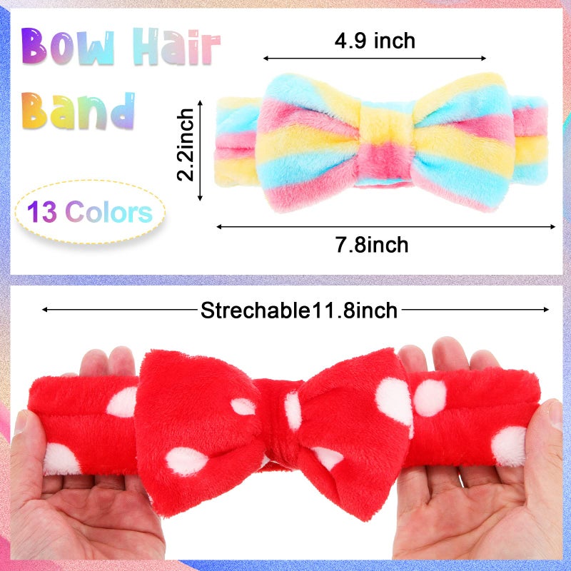 Jutom 74 Pcs Spa Headband Set 37 Styles Coral Fleece Terry Cloth Facial Hair Wrap Cosmetic Headband for Makeup, Soft Skincare & Washing Face Bow Hairbands for Women - Image 2