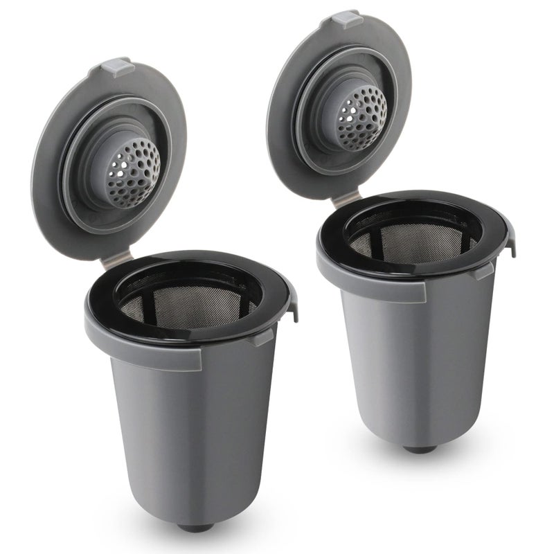 FIRJOY Reusable Filter Cup for Cuisinart, Gray (2 Pack) - Image 1
